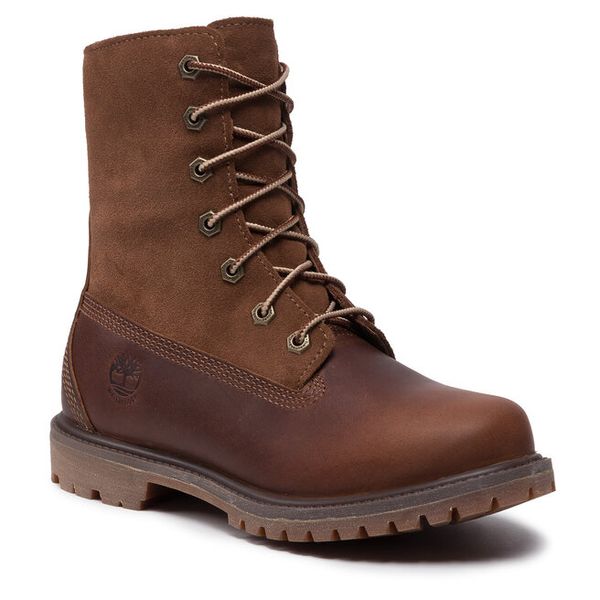 Trapery Timberland. Brązowe trapery damskie Timberland, bez zapięcia. Za 729.99 zł.