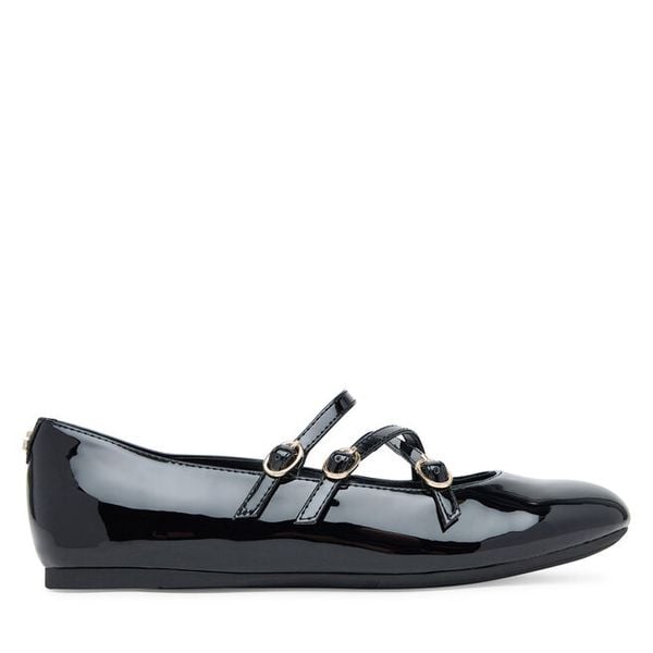 Baleriny Guess. Czarne balerinki damskie Guess, z aplikacjami, bez obcasa, bez zapięcia. Za 259.99 zł.