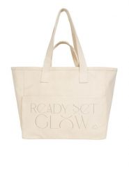 Torba Bawełniana - Ready Set Glow. Szare torby na laptopa damskie BESHAPED, bez wzorów, z bawełny, z nadrukiem. Za 199.00 zł.