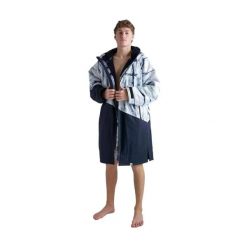 Długi rękaw płaszcz Dryrobe Advance Batik. Niebieskie płaszcze damskie DRYROBE, l, bez wzorów, z materiału, sportowe, bez kołnierzyka, bez kaptura. Za 826.50 zł.