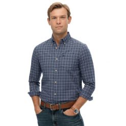 Koszula Superdry. Niebieskie koszule męskie Superdry, l, bez wzorów, klasyczne, bez kołnierzyka, bez ramiączek. Za 330.25 zł.