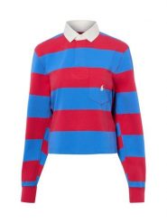 Polo Ralph Lauren bluza polo Kobiety Bawełna niebieski|czerwony, L. Czerwone bluzy damskie Polo Ralph Lauren, l, bez wzorów, z bawełny, eleganckie, bez ramiączek, bez kaptura. Za 449.95 zł.