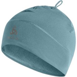 Czapka do biegania dla dorosłych Odlo Hat Polyknit Warm Eco. Niebieskie czapki damskie ODLO, bez wzorów. Za 101.30 zł.
