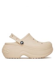 Crocs Klapki BELLA CLOG 210062-11S Beżowy. Brązowe klapki damskie Crocs, bez wzorów, z tworzywa sztucznego, bez obcasa, bez zapięcia. Za 199.99 zł.