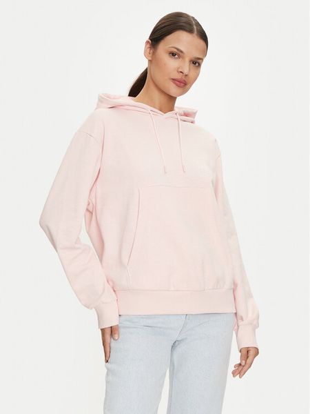 Guess Bluza V4YQ10 KC6W1 Różowy Regular Fit. Czerwone bluzy damskie Guess, xs, z aplikacjami, z bawełny, bez ramiączek, bez kaptura. Za 249.99 zł.