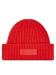 Tommy Hilfiger Czapka Tommy Twist Beanie AW0AW15325 Pomarańczowy. Brązowe czapki damskie Tommy Hilfiger, na zimę, bez wzorów, z wełny. Za 439.99 zł.