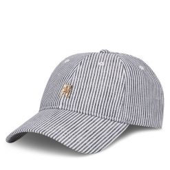 Czapka z daszkiem Tommy Hilfiger. Niebieskie czapki damskie Tommy Hilfiger, bez wzorów. Za 129.99 zł.