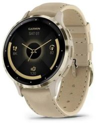 Garmin 010-02785-55 smartwatch / zegarek sportowy 3,05 cm (1.2") AMOLED 41 mm Cyfrowy 390 x 390 px Ekran dotykowy Złoto Wi-Fi GPS. Żółte, cyfrowe zegarki smartwatch Garmin, bez wzorów. Za 1,953.65 zł.