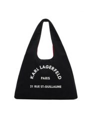 KARL LAGERFELD Torebka B1W50015 Czarny. Czarne shopperki damskie KARL LAGERFELD, bez wzorów, z materiału, bez dodatków. Za 389.99 zł.