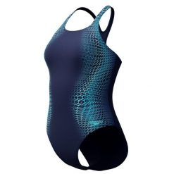 Strój kąpielowy jednoczęściowy damski na basen Speedo Digital Medalist. Niebieskie stroje kąpielowe damskie Speedo, s, bez wzorów, z materiału. Za 199.99 zł.