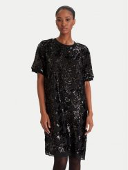 DKNY Sukienka koktajlowa DD54AN74 Czarny Regular Fit. Czarne sukienki damskie DKNY, bez wzorów, z syntetyku, wizytowe, bez kołnierzyka, bez ramiączek. Za 839.99 zł.