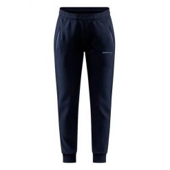 Spodnie treningowe damskie Craft Core Soul. Niebieskie spodnie dresowe damskie Craft, bez wzorów, z dresówki, sportowe, na fitness i siłownię. Za 431.00 zł.