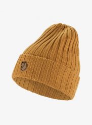 Czapka zimowa Fjallraven Byron Hat - acorn. Brązowe czapki damskie Fjällräven, na zimę, bez wzorów, z materiału, biznesowe. Za 237.45 zł.