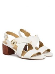 MICHAEL Michael Kors Sandały Vera Mid 40S4VEMS1L Écru. Kozaki damskie MICHAEL Michael Kors, bez wzorów, ze skóry, bez obcasa, na słupku, bez zapięcia. Za 739.99 zł.