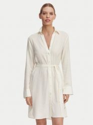 Emporio Armani Sukienka koszulowa EW000817 AF20252 U1131 Biały. Białe sukienki damskie Emporio Armani, xl, bez wzorów, z wiskozy, bez kołnierzyka, bez ramiączek, koszulowe. Za 435.99 zł.
