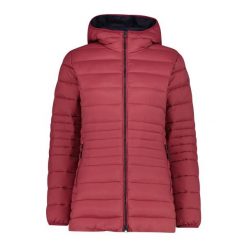 Długa kurtka puchowa z kapturem na zamek Sorona Aura damska CMP. Czerwone kurtki sportowe damskie CMP, bez wzorów, z puchu, bez ramiączek, z kapturem, trekkingowe. W wyprzedaży za 469.50 zł.