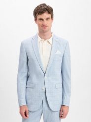 Finshley & Harding London marynarka garniturowa - Brixdon Mężczyźni Slim Fit niebieski, 44. Niebieskie garnitury męskie Finshley & Harding London, m, bez wzorów, eleganckie, bez kołnierzyka, bez ramiączek. Za 549.95 zł.