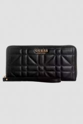 GUESS Czarny portfel Eco Brenton. Czarne portfele damskie Guess. W wyprzedaży za 150.99 zł.