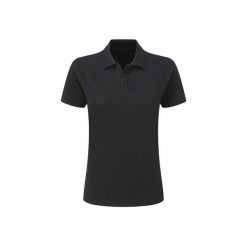 Damska Koszulka Polo Policotton Krótki Rękaw. Czarne koszulki sportowe damskie SG, xl, bez wzorów, bez ramiączek. Za 66.99 zł.