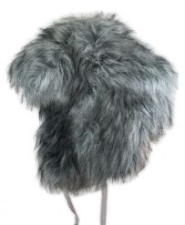 Czapka z Nausznikami, Szara z Futerkiem, Zimowa, Ciepła, Męska -JAREK. Szare czapki męskie Jarek, na zimę, bez wzorów, z futra. Za 85.00 zł.