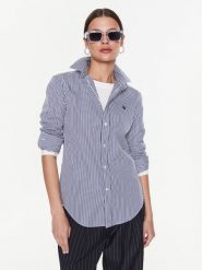 Polo Ralph Lauren Koszula 211891379001 Granatowy Regular Fit. Niebieskie koszule damskie Polo Ralph Lauren, bez wzorów, z bawełny, bez kołnierzyka, bez ramiączek. Za 419.99 zł.