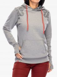 Damska bluza z kapturem Ocun Hoodie - grey paloma/silverscone. Szare bluzy damskie Wrangler, bez wzorów, bez ramiączek, z kapturem. Za 285.56 zł.