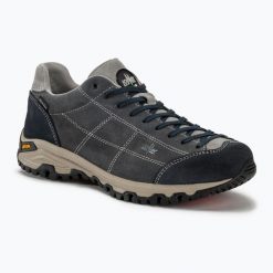 Buty turystyczne męskie Lomer Maipos Mtx Suede. Szare buty zimowe męskie LOMER, bez wzorów, bez obcasa, bez zapięcia. Za 559.99 zł.