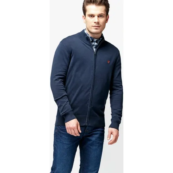 Timberland Sweter Williams River Full Zip , granatowy, rozmiar L. Niebieskie swetry męskie Timberland, l, bez wzorów, z bawełny, bez kołnierzyka, bez ramiączek. W wyprzedaży za 215.99 zł.