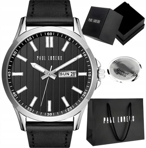 Zegarek męski Paul Lorens TORENT-1A1 Z GRAWEREM. Zegarki męskie Paul Lorens, bez wzorów. Za 169.00 zł.