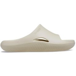 Klapki damskie sportowe Crocs MELLOW RECOVERY SLIDE. Białe klapki damskie Crocs, bez wzorów, eleganckie, bez obcasa, bez zapięcia. W wyprzedaży za 142.49 zł.