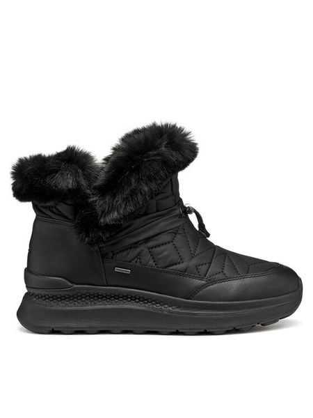 Geox Botki D Spherica Actif X2 D46WPB 0FU85 C9999 Czarny. Czarne botki damskie Geox, bez wzorów, z materiału, bez obcasa, na płaskiej podeszwie, bez zapięcia. Za 769.99 zł.