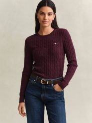 Gant Sweter Kobiety Bawełna lila, XL. Swetry nierozpinane damskie GANT, xl, bez wzorów, z bawełny, bez kołnierzyka, bez ramiączek. Za 699.95 zł.