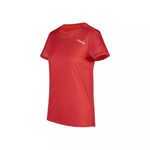 Koszulka damska DIADORA L. SS CORE TEE. Czerwone koszulki sportowe damskie Diadora, l, bez wzorów, bez ramiączek. Za 34.99 zł.
