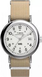 Zegarek męski Timex TW2Y09100 beżowy. Brązowe zegarki męskie Timex, bez wzorów. Za 739.81 zł.