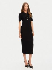 MICHAEL Michael Kors Sukienka dzianinowa MT5832333D Czarny Slim Fit. Czarne sukienki damskie MICHAEL Michael Kors, xs, bez wzorów, z dzianiny, bez kołnierzyka, bez ramiączek. Za 989.99 zł.