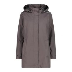 Płaszcz damski turystyczne CMP 39X6646. Szare płaszcze damskie CMP, xl, bez wzorów, sportowe, bez kołnierzyka, bez kaptura. Za 380.00 zł.