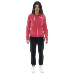 Bluza z bawełna z kaptur na co dzień na siłownię. Czerwone bluzy damskie LEONE 1947 APPAREL, bez wzorów, z bawełny, sportowe, bez ramiączek, bez kaptura. W wyprzedaży za 191.56 zł.