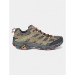 Buty turystyczne męskie Merrell Moab 3 GTX. Zielone buty zimowe męskie Merrell, bez wzorów, bez obcasa, bez zapięcia. Za 649.00 zł.