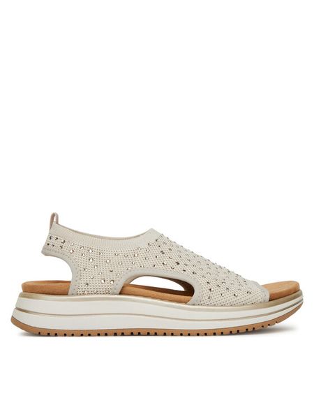 Remonte Sandały D1J55-60 Écru. Sandały damskie Remonte, bez wzorów, z materiału, bez obcasa, na płaskiej podeszwie, bez zapięcia. Za 279.99 zł.