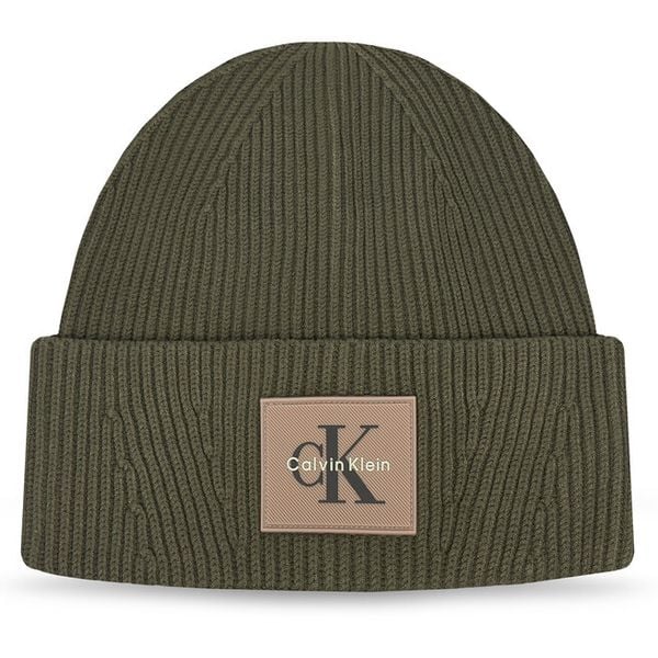 Czapka Calvin Klein. Brązowe czapki męskie Calvin Klein, na zimę, bez wzorów. Za 169.99 zł.