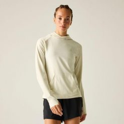 Bluza damska z kapturem Dare 2B Sprint City. Żółte bluzy damskie Dare 2B, bez wzorów, z elastanu, bez ramiączek, z kapturem. Za 109.99 zł.