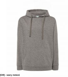 JHK - Bluza dresowa z kapturem szary melanż L. Szare bluzy męskie JHK, l, bez wzorów, z dresówki, bez ramiączek, z kapturem. Za 68.88 zł.