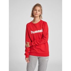 Bluza do piłki ręcznej damska Hummel Go Cotton Logo Sweatshirt Woman. Czerwone bluzy damskie Hummel, xs, bez wzorów, sportowe, bez ramiączek, bez kaptura. Za 168.00 zł.