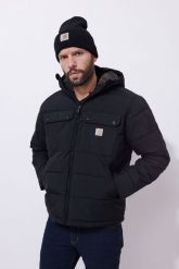 Kurtka męska Carhartt Kurtka Puchowa Carhartt Montana Black. Czarne kurtki męskie Carhartt, m, bez wzorów, z puchu, bez kaptura. Za 585.30 zł.