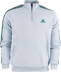 Adidas Bluza męska adidas Essentials Fleece 3-Stripes 1/4-Zip błękitna IJ8909 2XL. Niebieskie bluzy męskie Adidas, m, bez wzorów, bez ramiączek, bez kaptura. Za 259.53 zł.
