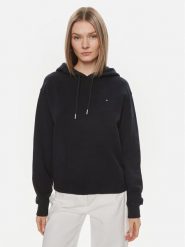 Tommy Hilfiger Bluza Flag WW0WW41245 Granatowy Regular Fit. Niebieskie bluzy damskie Tommy Hilfiger, xl, bez wzorów, z bawełny, bez ramiączek, bez kaptura. Za 309.99 zł.