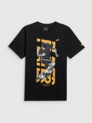 4F T-shirt regular z nadrukiem męski - czarny XXL. Czarne koszulki sportowe męskie 4F, m, bez wzorów, z bawełny, bez kołnierzyka, bez ramiączek. Za 69.99 zł.