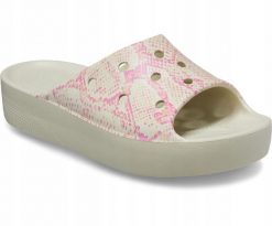 Klapki Dla Dorosłych Crocs Classic Platform Snake Print Slide. Brązowe klapki męskie Crocs, bez wzorów, z materiału, bez zapięcia. Za 119.99 zł.