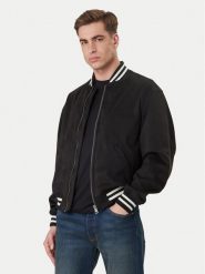 Guess Jeans Kurtka bomber M6RL0J WJ842 Czarny Regular Fit. Czarne kurtki męskie Guess Jeans, l, z aplikacjami, z jeansu, bez kaptura. Za 524.99 zł.