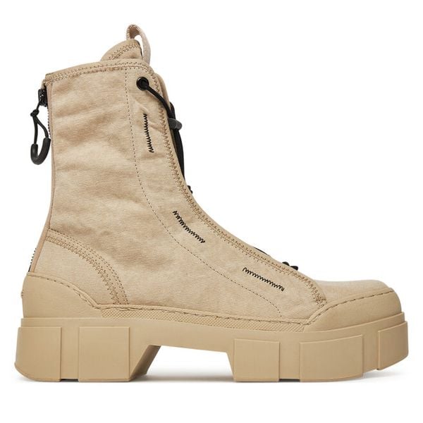 Trzewiki Vic Matié. Brązowe botki damskie Vic Matié, bez wzorów, bez obcasa, na płaskiej podeszwie, bez zapięcia. Za 1,049.00 zł.